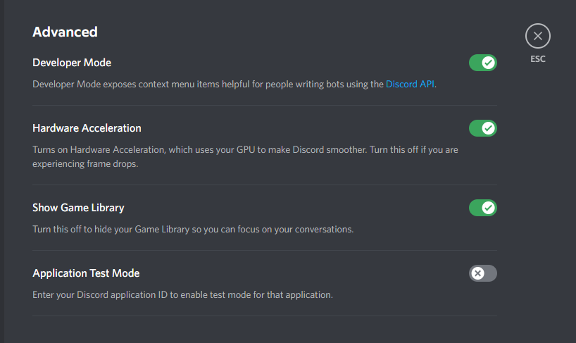 How to enable developer mode on Discord