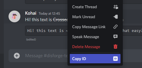 How to get the message id on Discord